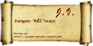 Jungen Vénusz névjegykártya